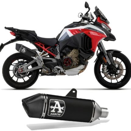 Arrow Veloce Titanium Black Exhaust Slip On Ducati Multistrada V4