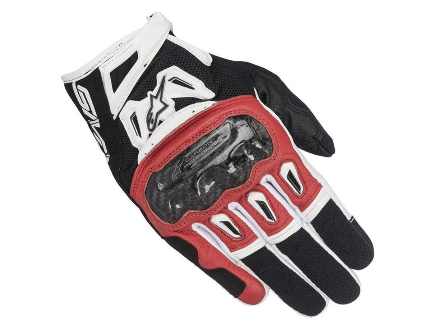 ALPINESTARS SMX-2 AIR CARBON V2 GLOVES BLACK RED WHITE