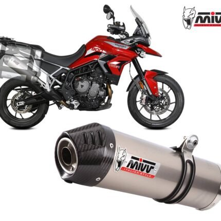 Mivv Oval Titanium with Carbon Cap Exhaust Slip On Triumph Tiger 900